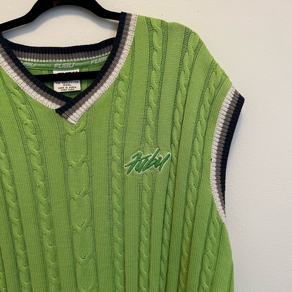 Vintage lime Green FUBU vest - Picture 2 of 4